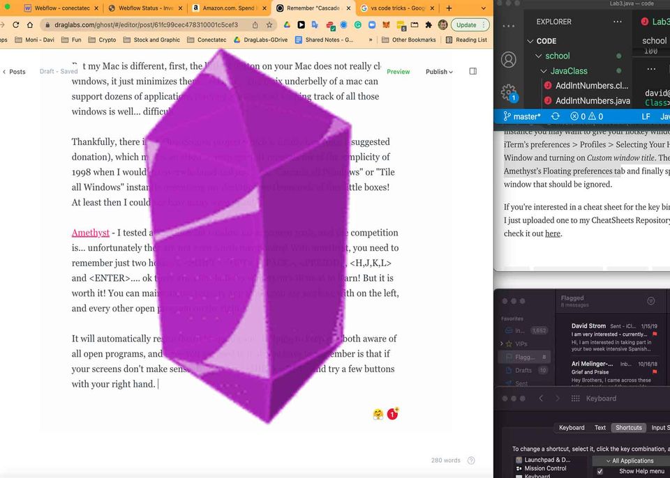 Remember "Cascade all windows" now we Amethyst